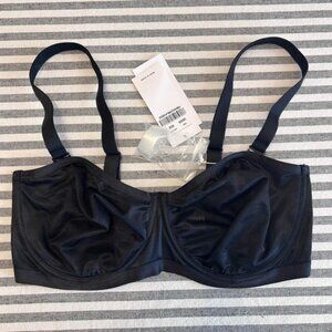 HSIA‎ Black Convertible Push Up Supportive Lift Balconette Padded Bra Size 38DD